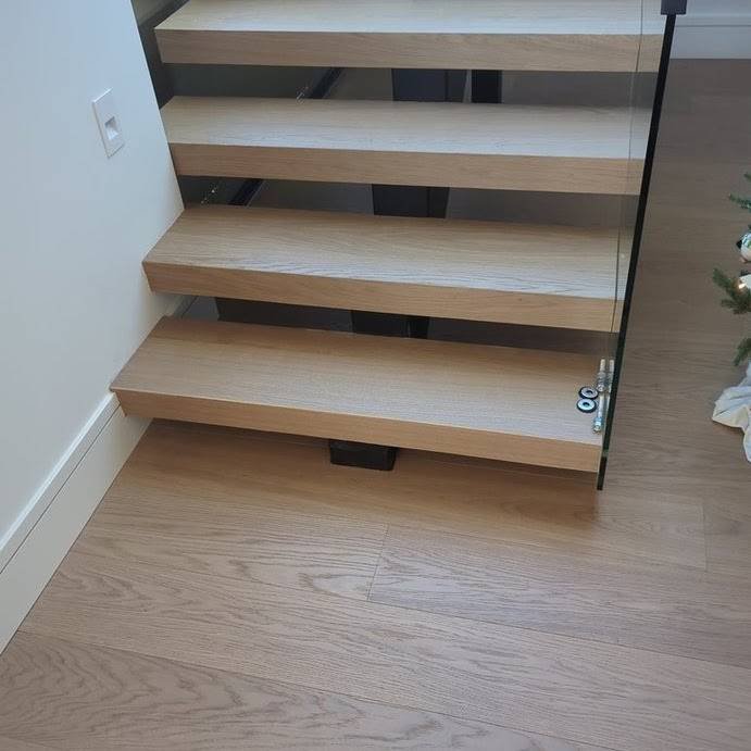 Finished wood floor project